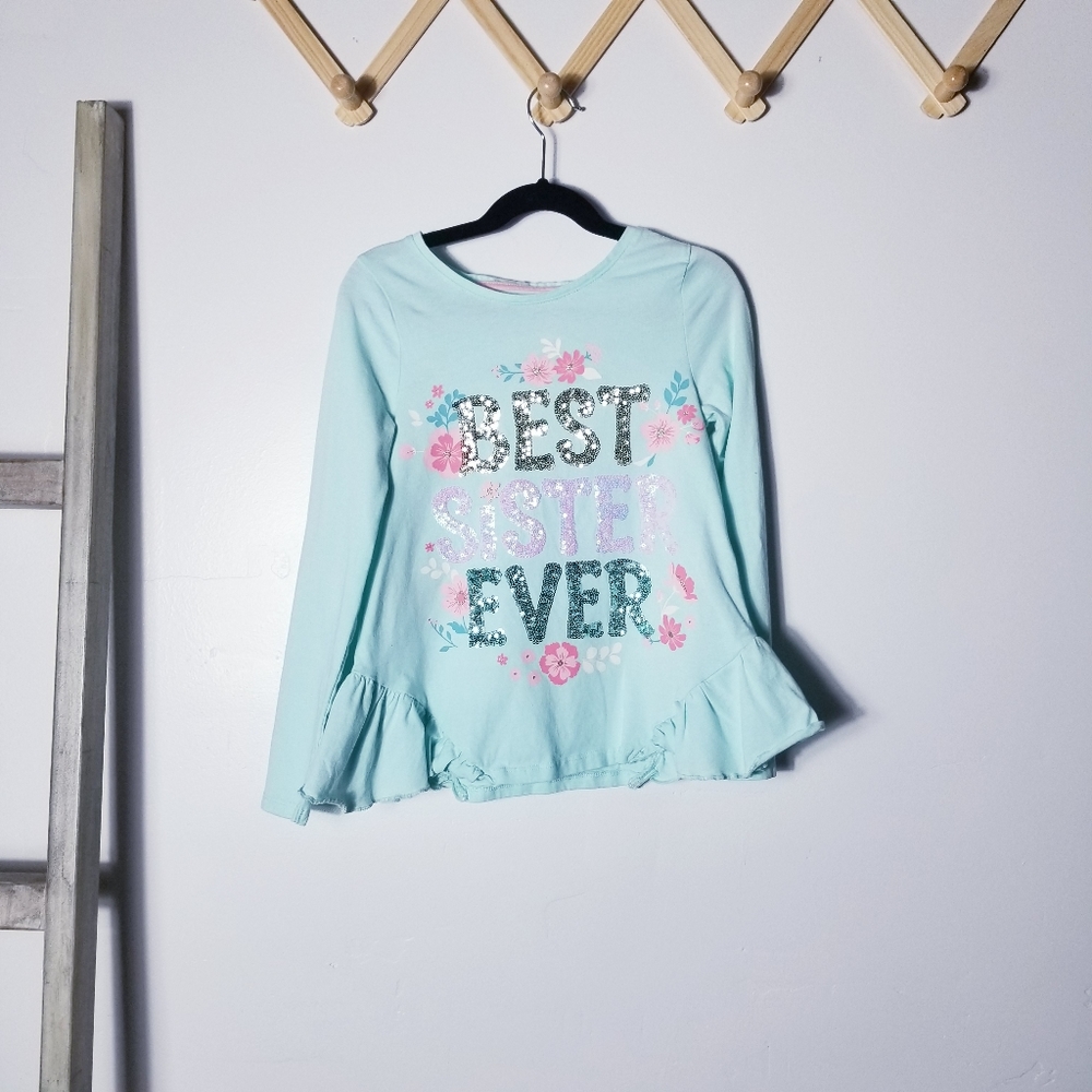 TOMMY BAHAMA GIRL'S BEST SISTER EVER SHIRT SIZE MEDIUM